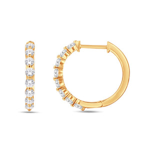 14KT-0.93CTW HOOPS