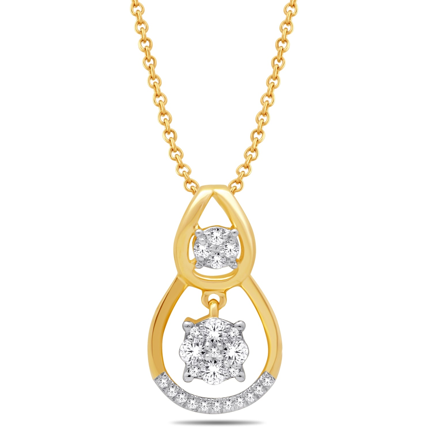 10KTGOLD 0.15CTW PENDANT(SET)